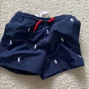 COPY - Polo Ralph Lauren Navy Kids Beach Shorts with Embroidered Logo
